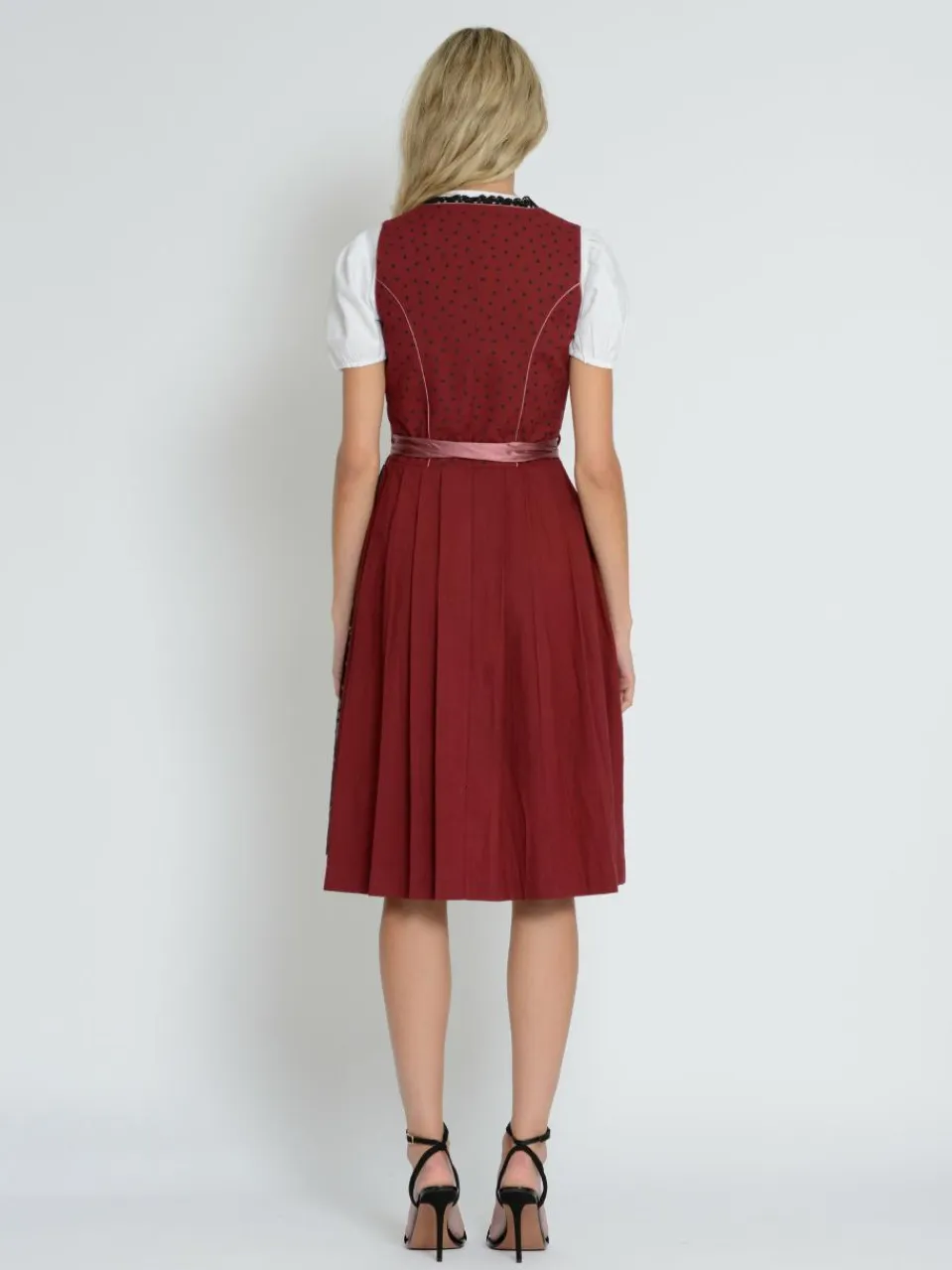 JCC Kleider<Damen Dirndl rot gemustert