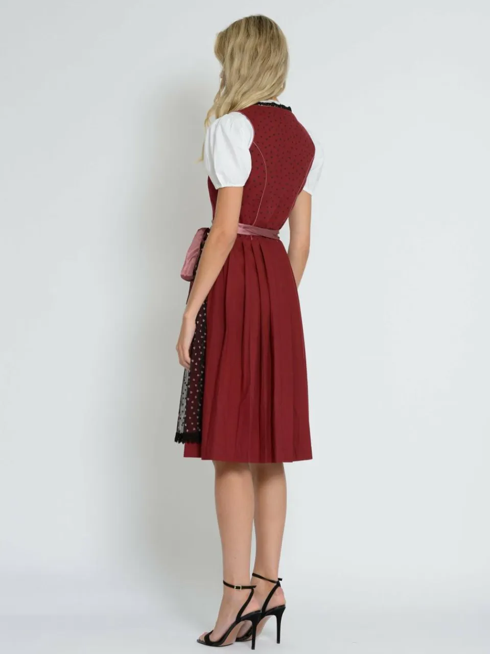 JCC Kleider<Damen Dirndl rot gemustert