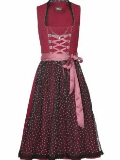 JCC Kleider<Damen Dirndl rot gemustert