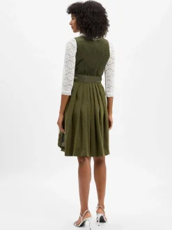 Krüger Dirndl Kleider<Damen Dirndl oliv uni