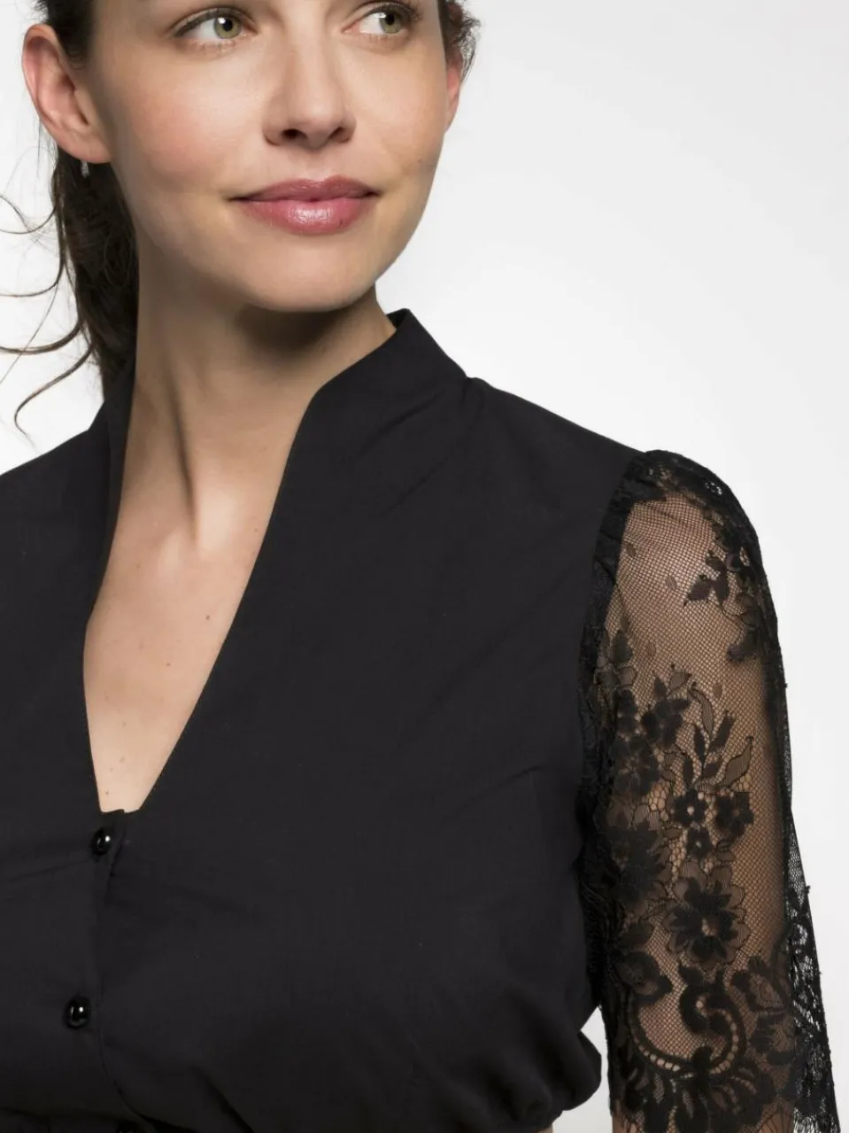 Spieth & Wenksy Blusen<Damen Dirndl - Becky schwarz gemustert