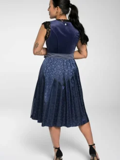 Spieth & Wenksy Kleider<Damen Dirndl - Frieda-Vendewaa blau uni