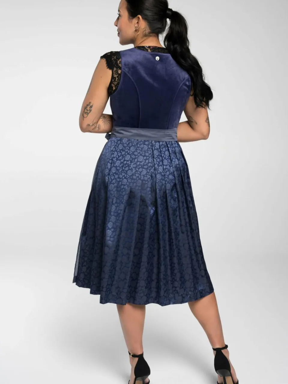 Spieth & Wenksy Kleider<Damen Dirndl - Frieda-Vendewaa blau uni