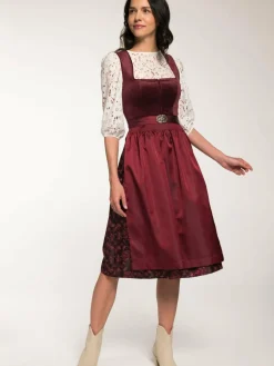 Spieth & Wenksy Kleider<Damen Dirndl - Genua rot uni