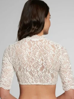 Spieth & Wenksy Blusen<Damen Dirndlbluse - Amerika weiß gemustert