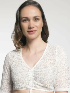 Spieth & Wenksy Blusen<Damen Dirndlbluse - Duft weiß uni