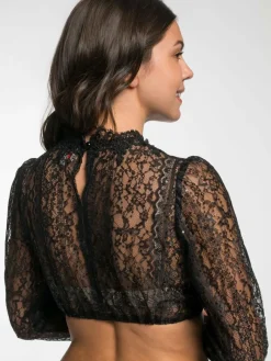 Spieth & Wenksy Blusen<Damen Dirndlbluse - Ermelina schwarz uni