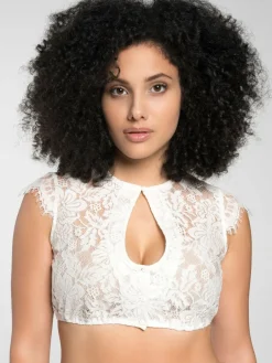 Spieth & Wenksy Blusen<Damen Dirndlbluse - Flammen Vendewaa weiß uni