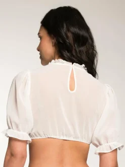 Spieth & Wenksy Blusen<Damen Dirndlbluse - Gatalja weiß gepunktet