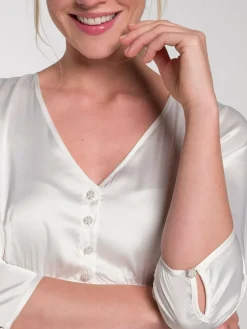 Spieth & Wenksy Blusen<Damen Dirndlbluse - Tulia weiß uni