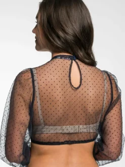 Spieth & Wenksy Blusen<Damen Dirndlblusen Ermelina blau gepunktet