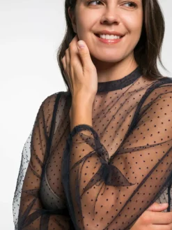 Spieth & Wenksy Blusen<Damen Dirndlblusen Ermelina blau gepunktet