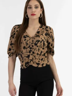 Damen Faina Blusen>Damen Drapiertes Blusenshirt