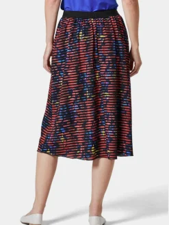 Damen Goldner Röcke>Damen Druckrock - Ausbrenner-Rock