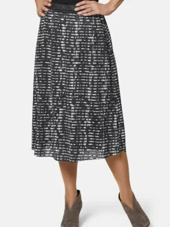 Damen Goldner Röcke>Damen Druckrock - Weiter Druckrock mit Rundumgummibund