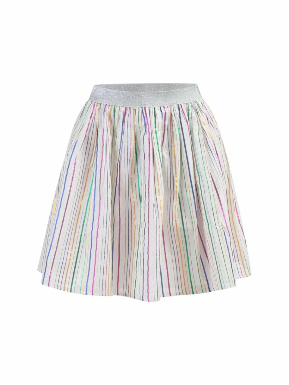 MyMo Röcke<Damen Faltenrock weiß gestreift