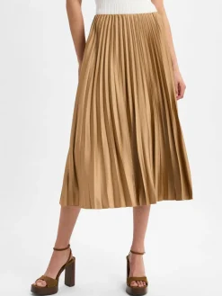 zero Röcke<Damen Faltenrock camel uni