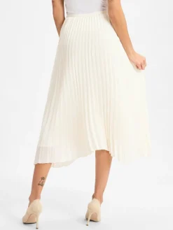 IPURI Röcke<Damen Faltenrock ecru uni