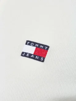 Tommy Jeans Pullover & Strickjacken<Damen Feinstrickjacke weiß uni