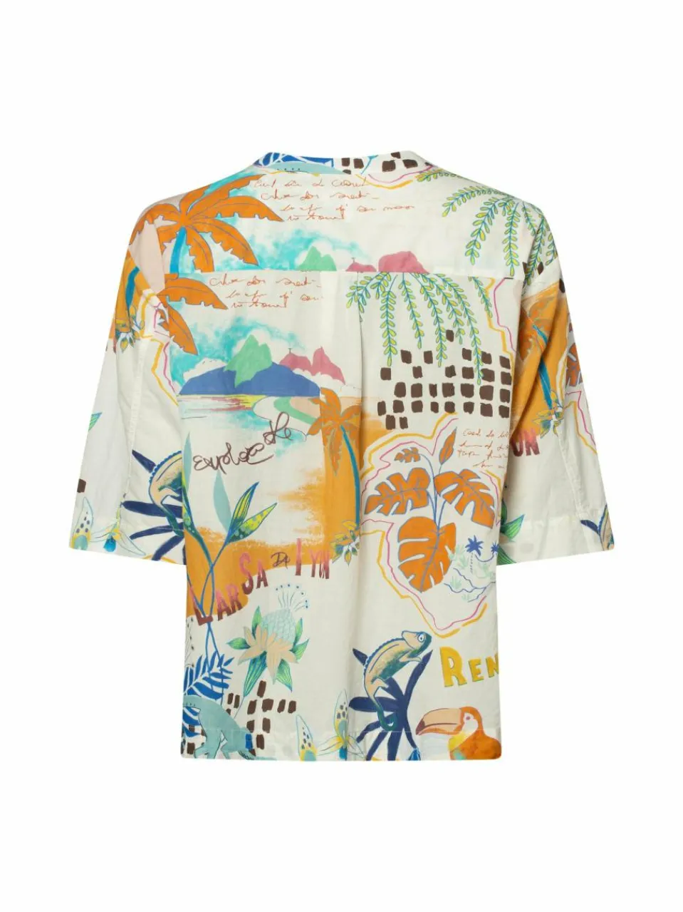 Emily van den Bergh Blusen<Damen Feizeitbluse weiß mehrfarbig gemustert