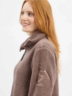 Didriksons Sweatshirts & Sweatjacken<Damen Fleecejacke - Bark braun uni