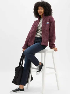 american vintage Sweatshirts & Sweatjacken|Jacken & Westen<Damen Fleecejacke - Hoktown bordeaux meliert