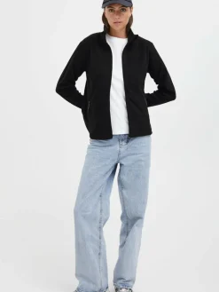 North Bend Sweatshirts & Sweatjacken<Damen Fleecejacke - NBConna schwarz uni