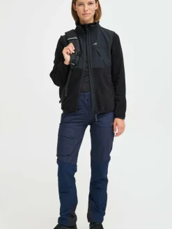 North Bend Jacken & Westen|Sweatshirts & Sweatjacken<Damen Fleecejacke - NBDelia W schwarz uni