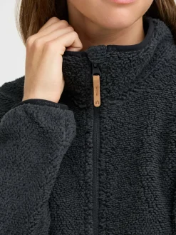 North Bend Sweatshirts & Sweatjacken<Damen Fleecejacke - NBStine schwarz uni