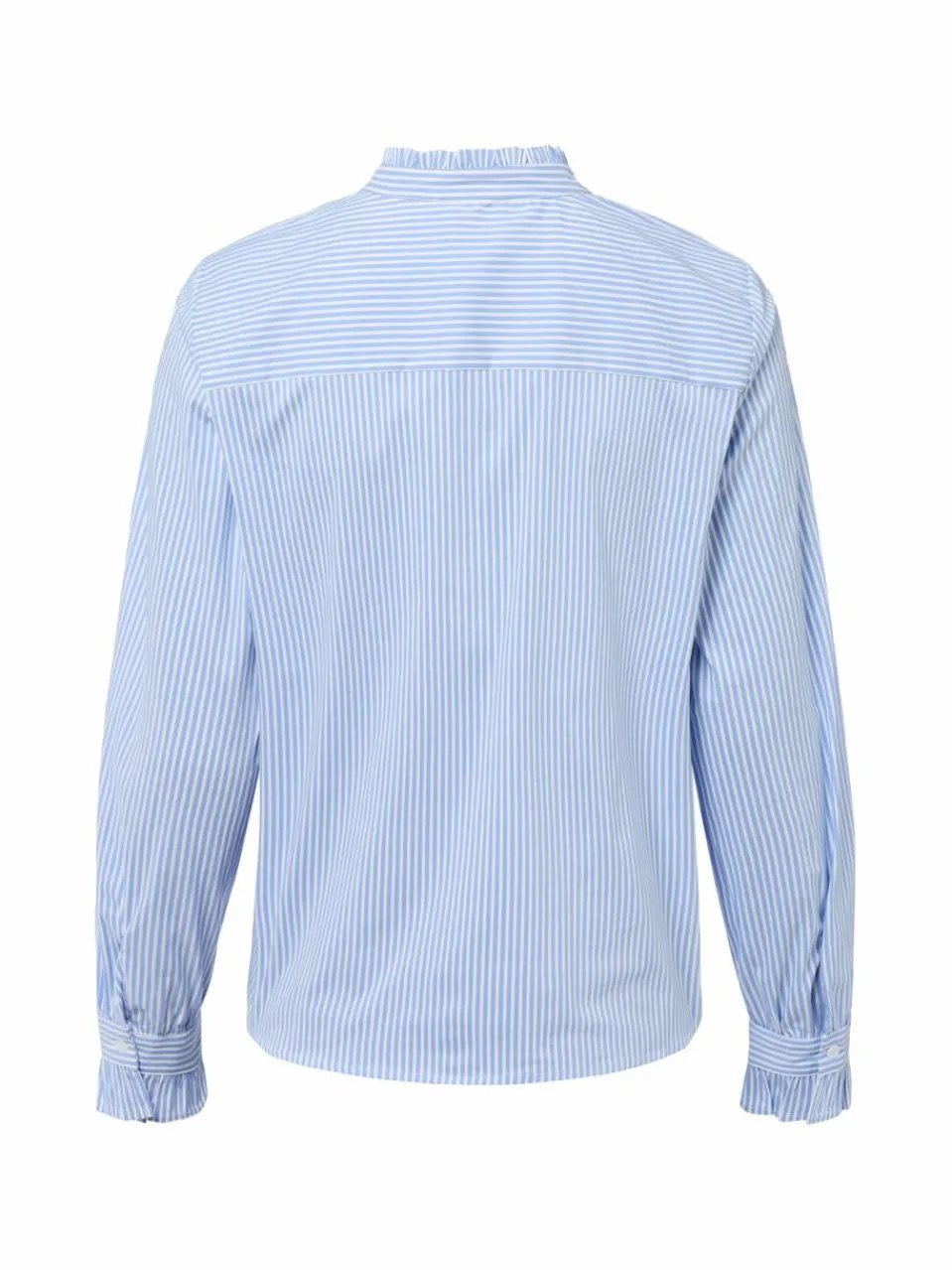 More & More Blusen<Damen Freizeitbluse hellblau weiß gestreift