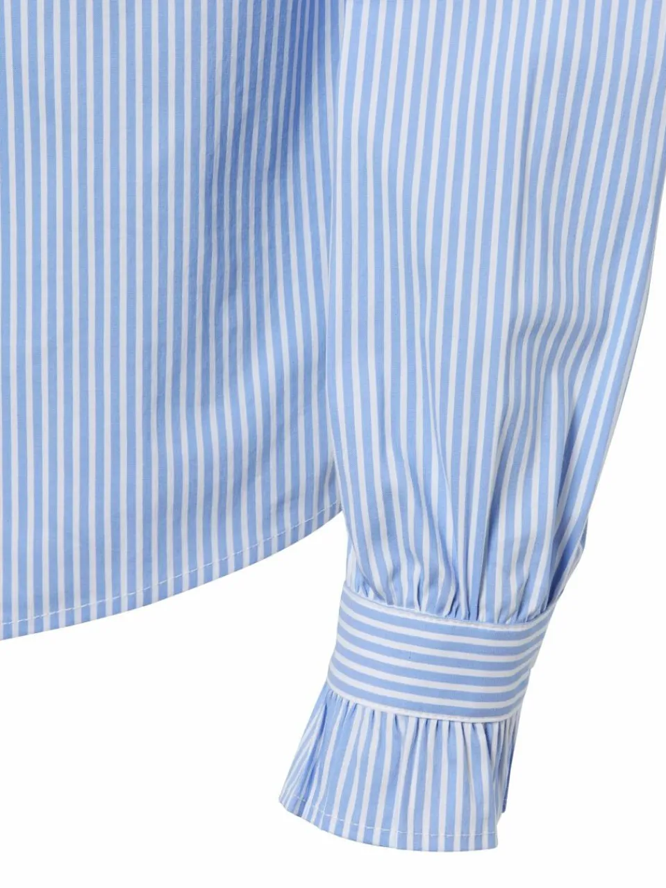 More & More Blusen<Damen Freizeitbluse hellblau weiß gestreift