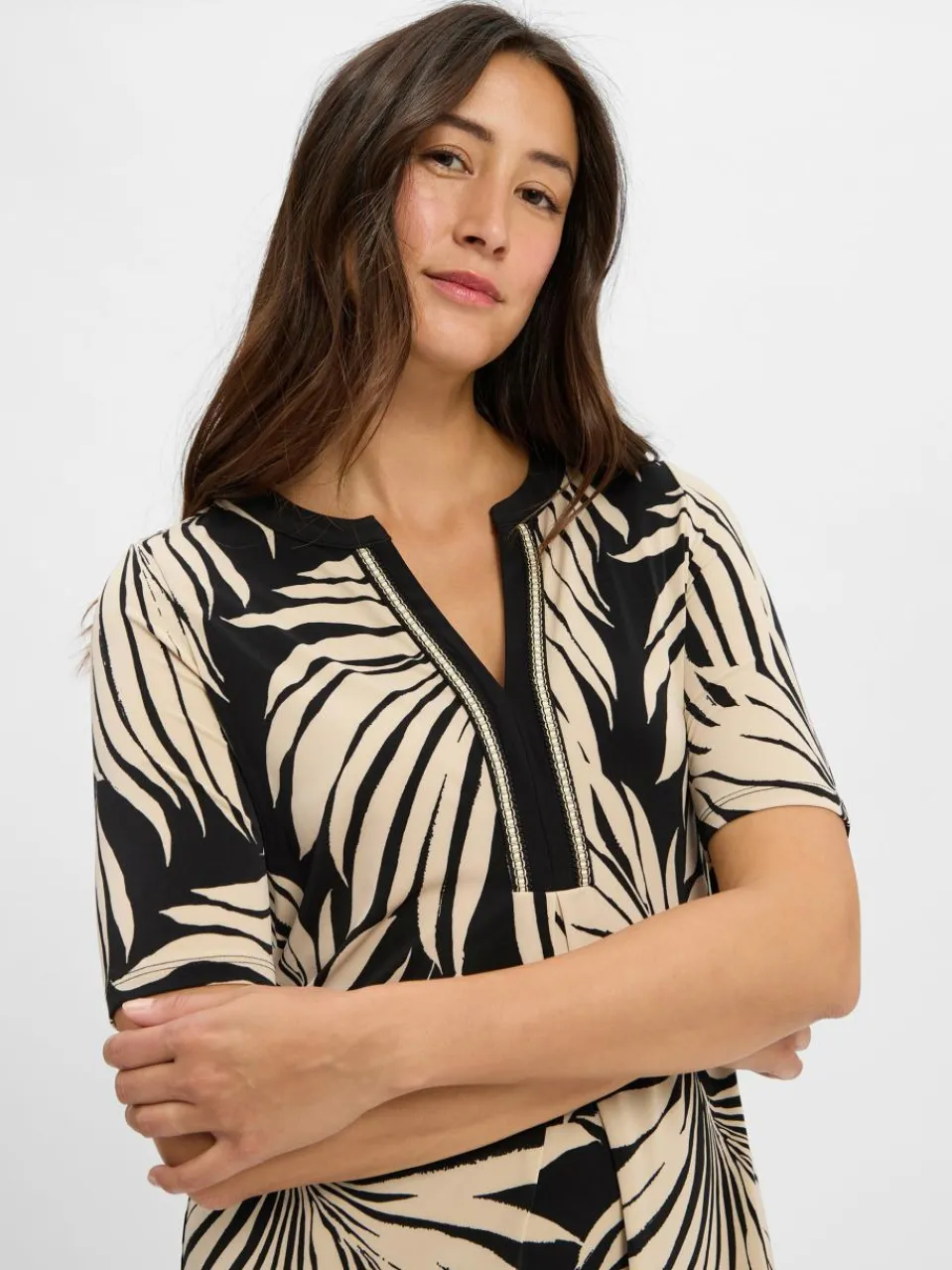 s.Oliver BLACK LABEL Kleider<Damen Freizeitkleid schwarz sand gemustert