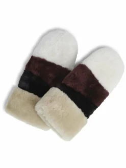 Markberg Handschuhe<Damen Fäustlinge braun uni