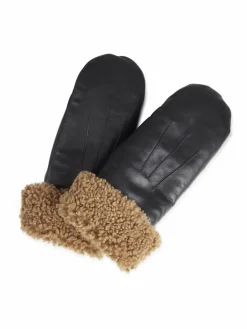 Markberg Handschuhe<Damen Fäustlinge schwarz uni