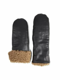 Markberg Handschuhe<Damen Fäustlinge schwarz uni