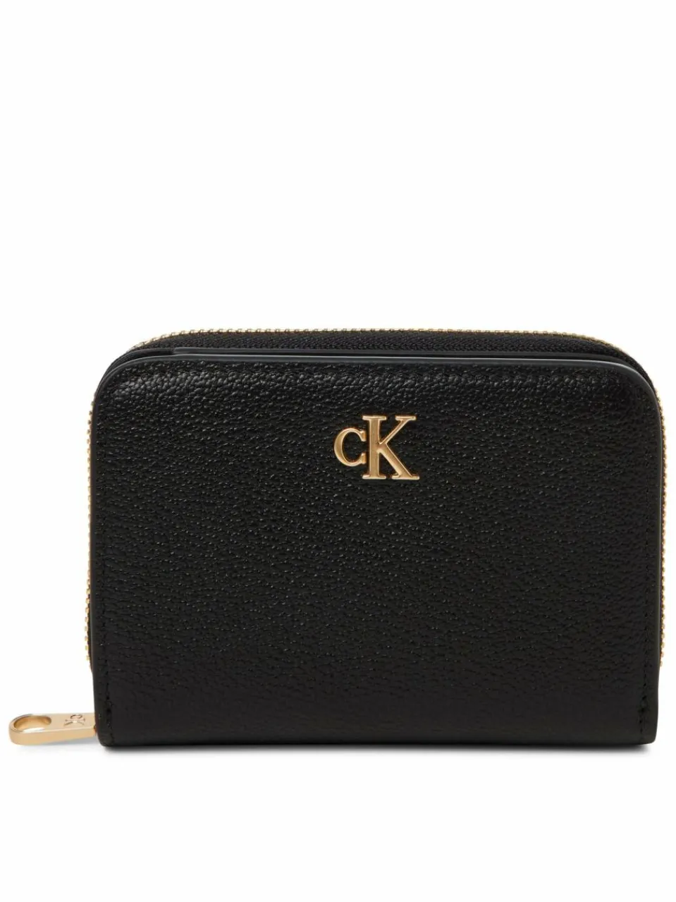 Calvin Klein Taschen & Rucksäcke<Damen Geldbörse aus Leder schwarz uni