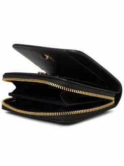 Calvin Klein Taschen & Rucksäcke<Damen Geldbörse aus Leder schwarz uni