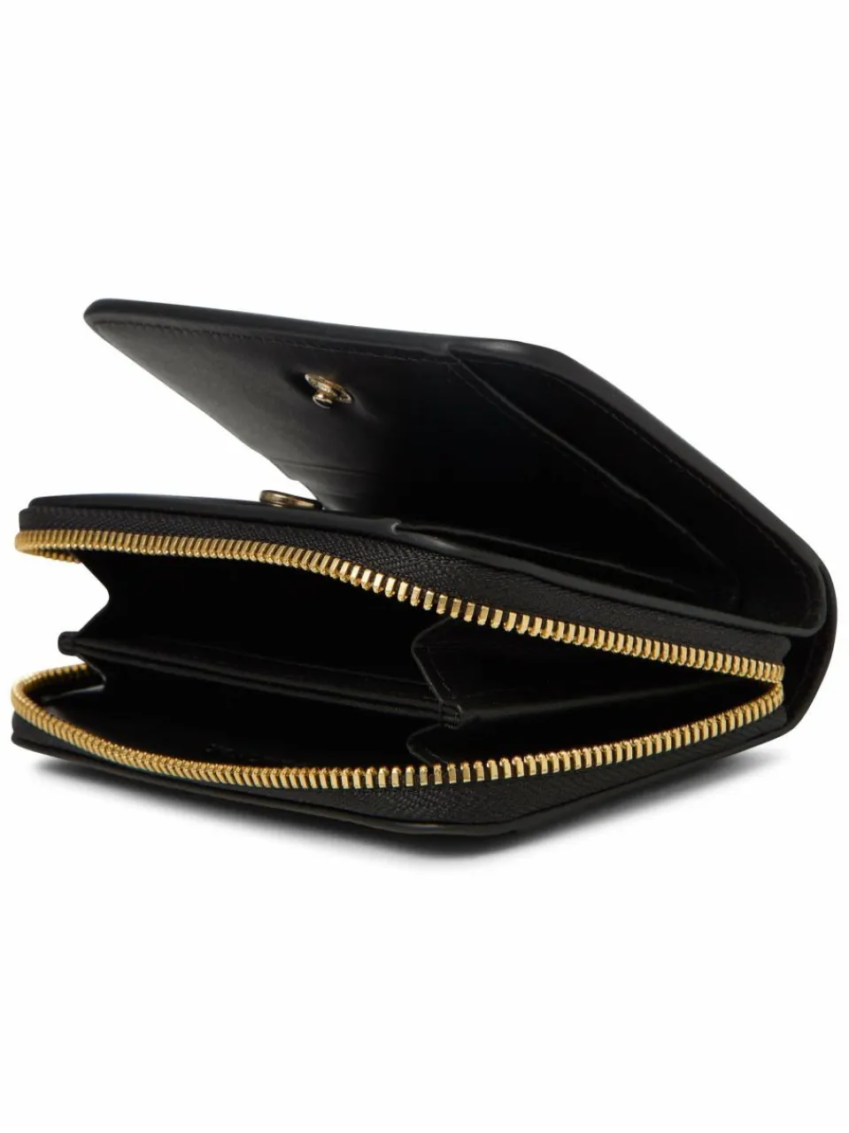 Calvin Klein Taschen & Rucksäcke<Damen Geldbörse aus Leder schwarz uni