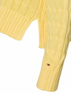 Tommy Hilfiger Pullover & Strickjacken<Damen Grobstrickpullover gelb uni