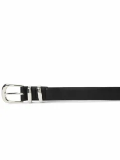 Opus Gürtel<Damen Gürtel aus Leder - Arelio schwarz uni