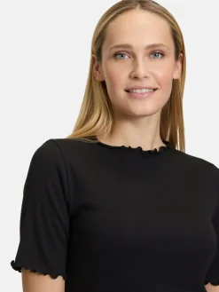 Cartoon Shirts & Tops<Damen Halbarm-Shirt schwarz uni