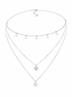 Elli Schmuck<Damen Halskette silber uni