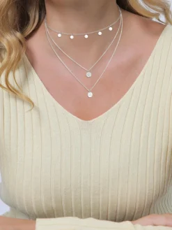 Elli Schmuck<Damen Halskette silber uni