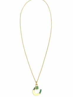 Elli Schmuck<Damen Halskette grün uni