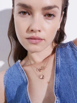 Echtzeit Schmuck<Damen Halskette - Puffy Heart roségold uni