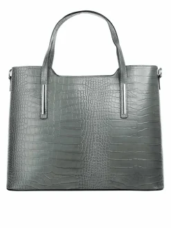 Cluty Taschen & Rucksäcke<Damen Handtasche grau uni