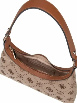 GUESS Taschen & Rucksäcke<Damen Handtasche - Neda Top Zip SHB 54170 Logo braun uni