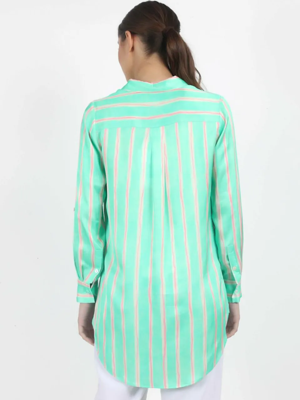 Vicci Germany Blusen<Damen Hemdbluse grün gestreift