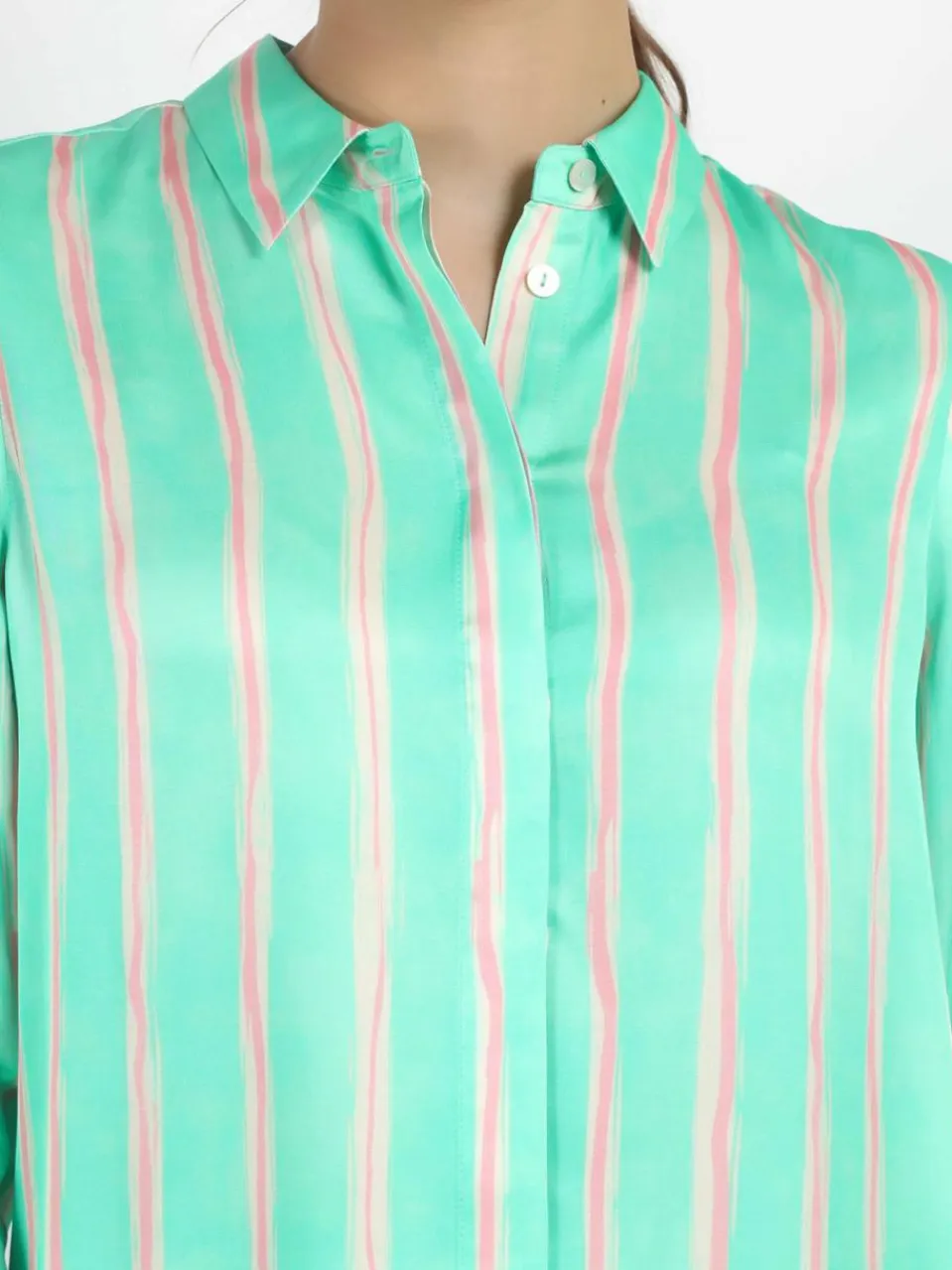 Vicci Germany Blusen<Damen Hemdbluse grün gestreift