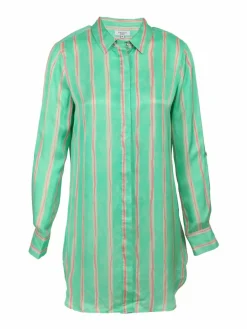 Vicci Germany Blusen<Damen Hemdbluse grün gestreift